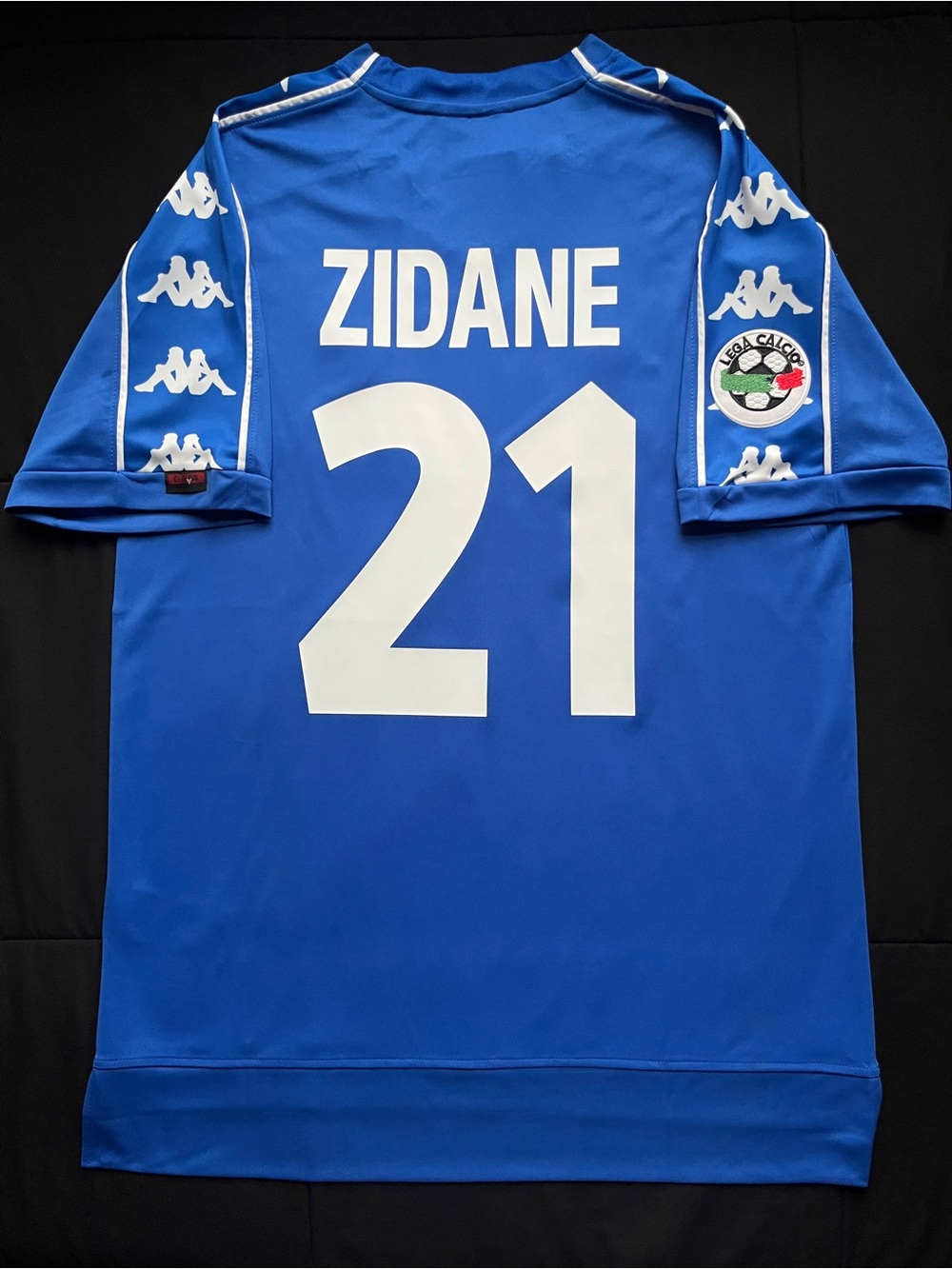 Zidane #21 Juventus Retro Soccer Jersey 1999/2000 Away Blue